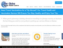 Tablet Screenshot of globetravelhealthcentre.com